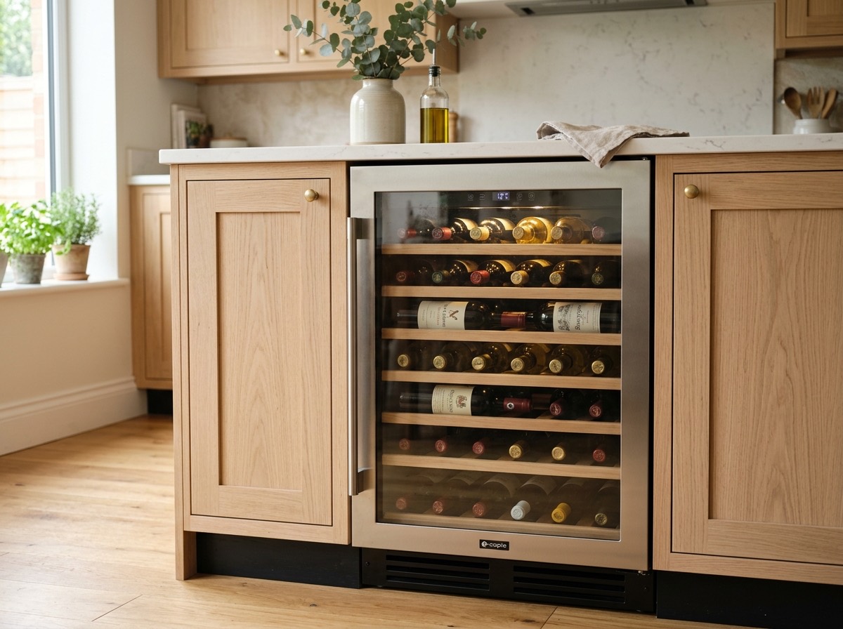 Inbouw-wijnkoelkast in een keuken